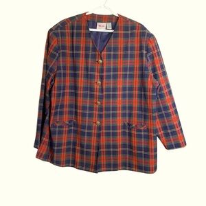 Tanjay Vintage Plaid Blazer,Pockets